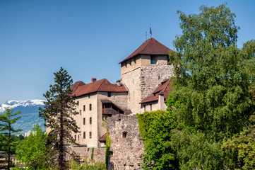 Fototapeta premium View of the schattenburg castle in Feldkirch, Austria