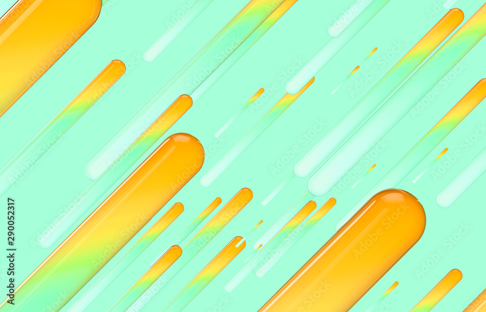 Poster Futuristic geometric dynamic lines shape background. Abstract 3d render background.