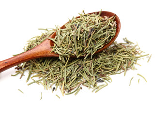 Dried Rosemary on white background