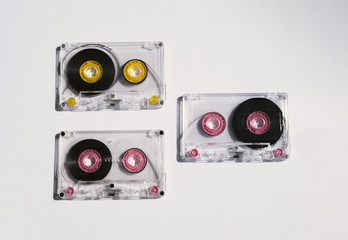 Transparent tape collection top view