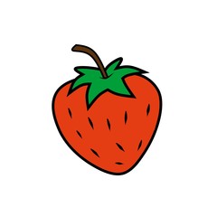 vector of fresh red strawberries for business advertising or fruit shop logos