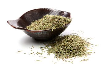 Dried Rosemary on white background