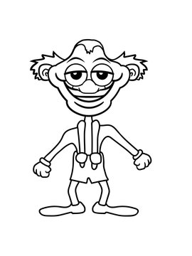 cartoon clipart latzhose clown lustig gesicht grinsen komisch kopf große augen rote nase mund comic design grinsen lachen