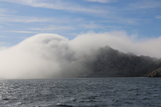 Nebel Auf Dem Mitelmeer Bei Marseile