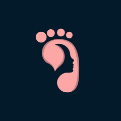 Beauty Feet Creative Icon Logo Design Template Element Vector Illustration