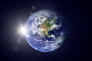 Naklejka na ściany i meble Earth in the outer space. Elements of this image furnished by NASA
