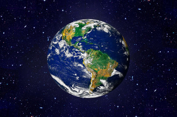 Fototapeta na wymiar Earth in the outer space. Elements of this image furnished by NASA