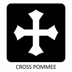 Obraz premium Cross Pommee icon illustration