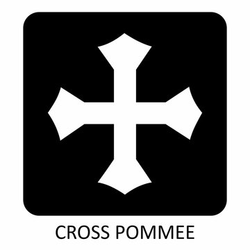Cross Pommee icon illustration