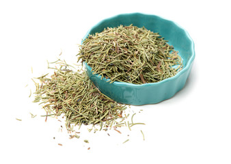 Dried Rosemary on white background