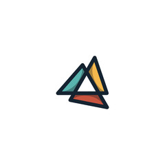 Triangle logo design vector unique, modern
