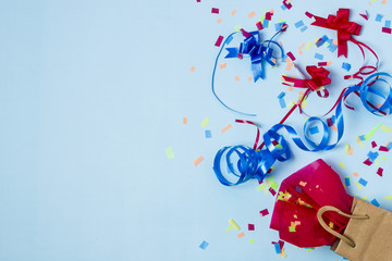 Beautiful birthday arrangement with copy space