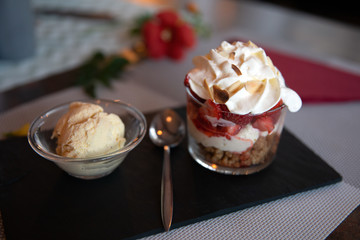 restauration, cuisine, dessert, plat 