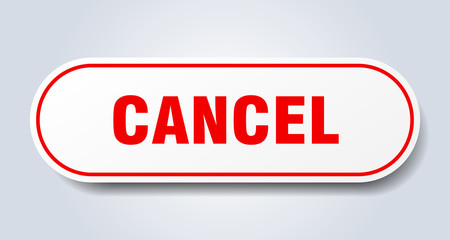 cancel sign. cancel rounded red sticker. cancel