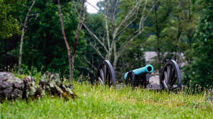 A civil war canon on the Gettysburg National Military Park, Gettysburg, PA - image