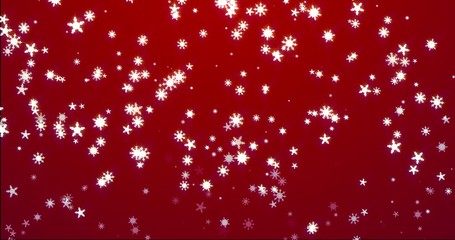Christmas blue background with snowflakes - falling snow