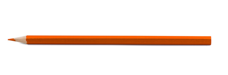 Obraz premium orange pencil isolated on white background