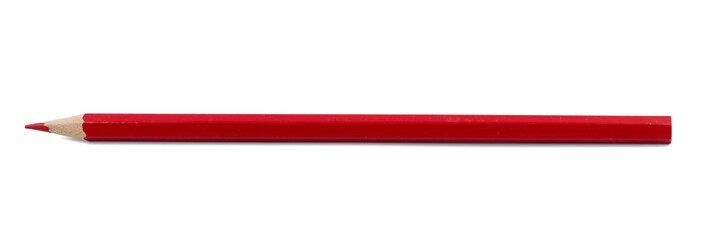 red pencil isolated on white background