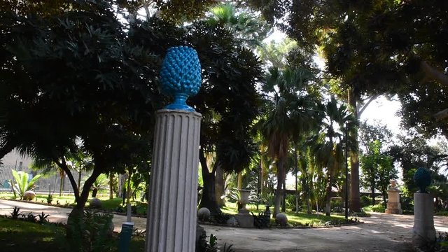 Palazzo dei Normanni Palermo. Giardini di Palazzo Reale Palermo, Sicilia