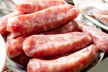 Raw Taiwanese sausage