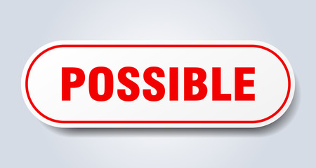 possible sign. possible rounded red sticker. possible