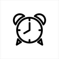 Clock icon. Symbol of time with trendy flat line style icon for web, logo, app, UI design. isolated on white background. vector illustration eps 10
