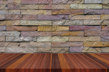 old brick wall and wooden floor