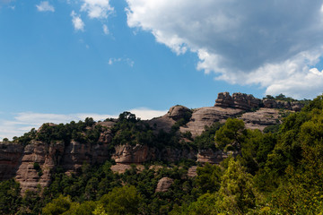 panoramic view of the mountais in barcelona
