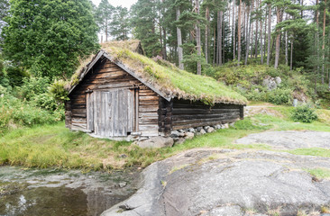 Altes Bootshaus in Norwegen