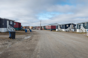 Fototapeta na wymiar Arctic Housing at Cambridge Bay