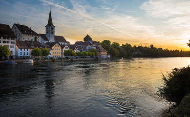 Diessenhofen am Hochrhein in der Schweiz