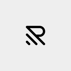 Obraz premium Letter R AR AP Monogram Logo Design Minimal Icon