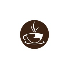 Coffee cup logo template vector icon