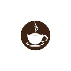 Coffee cup logo template vector icon