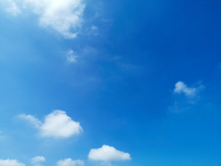 Naklejka na ściany i meble White cloud​ and​ beautiful​ blue sky - Air clouds in the blue sky. - Blue backdrop in the air