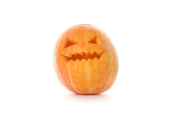 Halloween decorative pumpkin isolated on white background