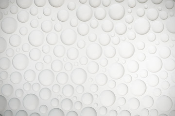 Abstract water bubbles at white background.
