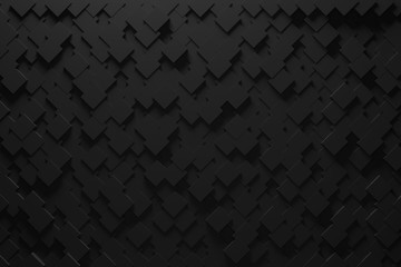 Black square abstract background, Grunge surface, 3d Rendering  C