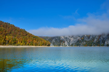 Mountain river autumn.Alaska river autumn