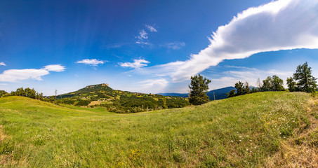 Monti Sagro panorama. They are the fourth highest mountain massif in the continental Apennines...