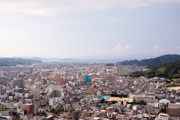 The overlooking from Matsuyama castle / 松山城から市街を眺める