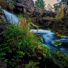 Waterfall in small river