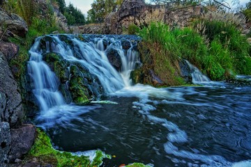Waterfall in small river