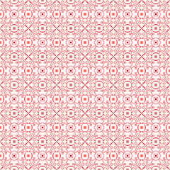 seamless pattern with red flowers, red batik pattern