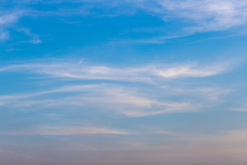 Obraz premium Beautiful Blue sky before sunset background.