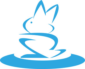 うさぎアイコンイラストロゴ