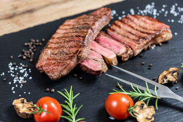 Steaks from fresh meat