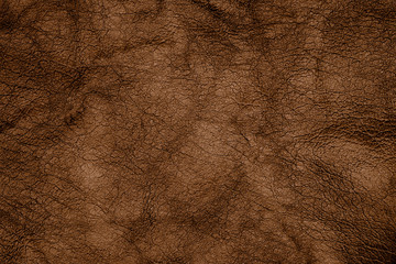 Close-up brown leather texture to background.