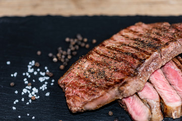 Steaks from fresh meat