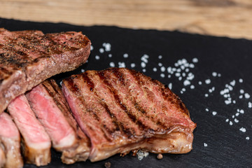 Steaks from fresh meat